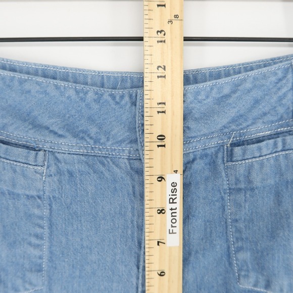 Pilcro Anthropologie Jeans Womens 30 Blue Wide Leg Denim High Rise Trouser - Picture 6 of 10